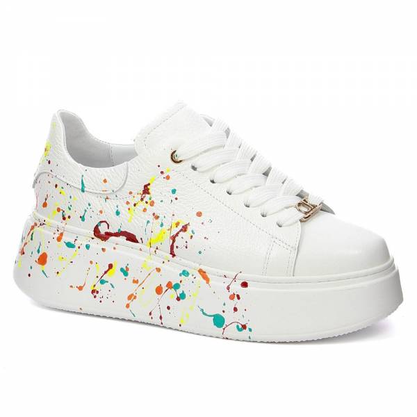

Białe sneakersy skórzane CARINII B8921-S23-000-000-F69