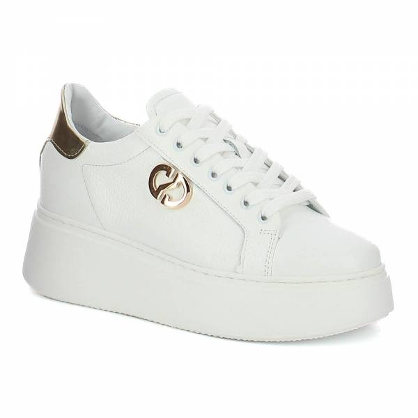 

Białe sneakersy na platformie CARINII B8937NO-I81-B15-000-F69