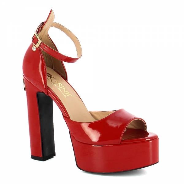 

Czerwone sandały na słupku CARINII B9020-203-000-000-000