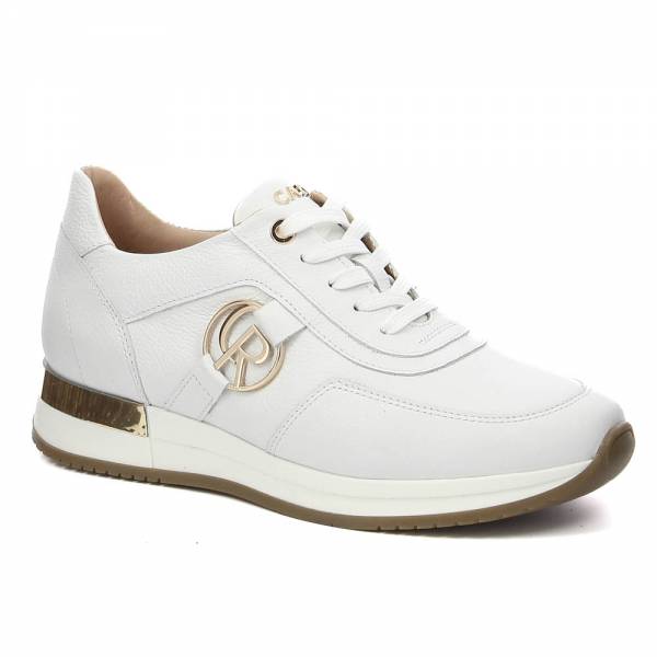 

Białe sneakersy skórzane CARINII B9059-S23-000-000-G03