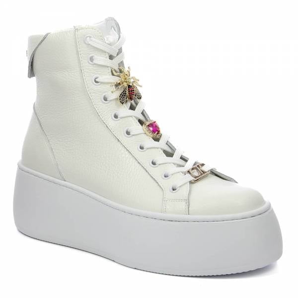 

Białe wysokie sneakersy CARINII B9180-I81-000-000-G23