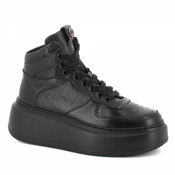 Czarne sneakersy na platformie CARINII B9235-J23-000-000-F75