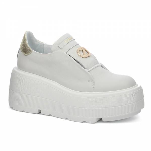 

Białe sneakersy na platformie CARINII B9340-I81-J25-000-G36