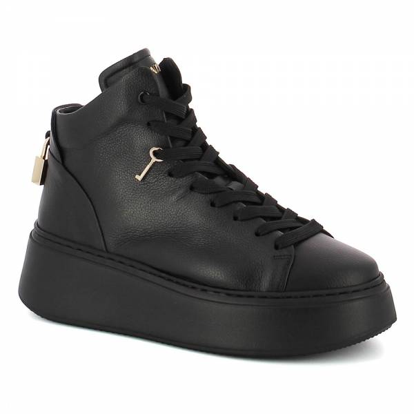 

Czarne sneakersy skórzane CARINII B9544-J23-000-000-F69
