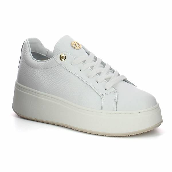 

Białe sneakersy skórzane CARINII B9973-187-000-000-000