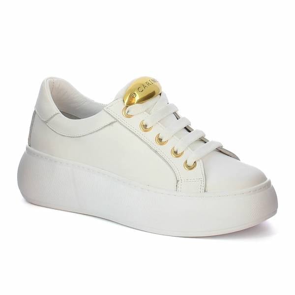 

Białe sneakersy skórzane CARINII B9964O-187-000-000-000