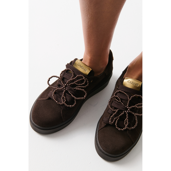 

Brązowe sneakersy zamszowe CARINII B10470-T89-000-000-G81