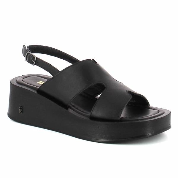 

Czarne sandały na koturnie CARINII B10010-353-000-000-000