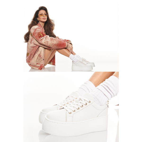 

Białe sneakersy na platformie CARINII B9040-L46-000-000-000